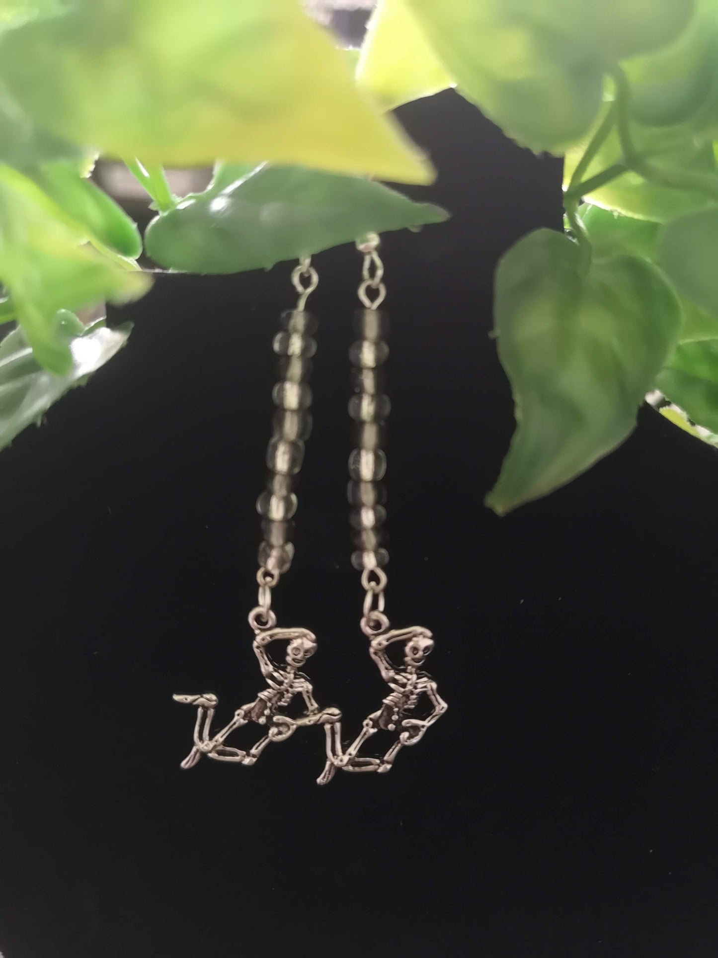 Skeleton and Pumpkin Halloween earrings