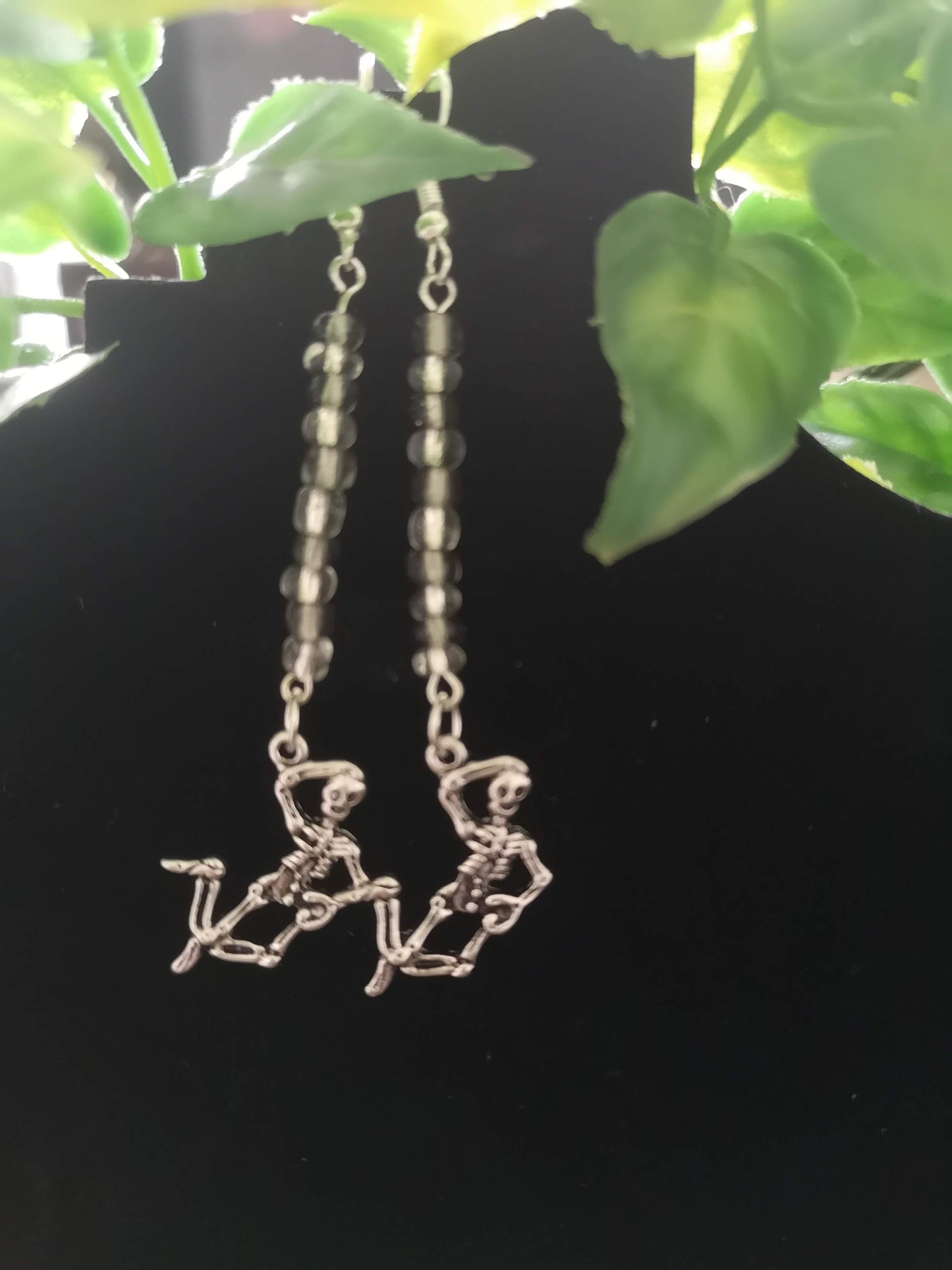 Skeleton and Pumpkin Halloween earrings