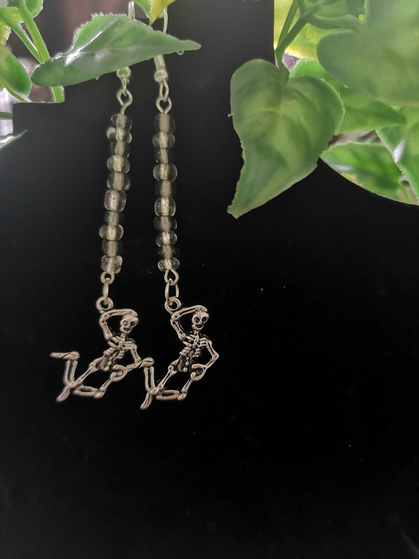 Skeleton and Pumpkin Halloween earrings