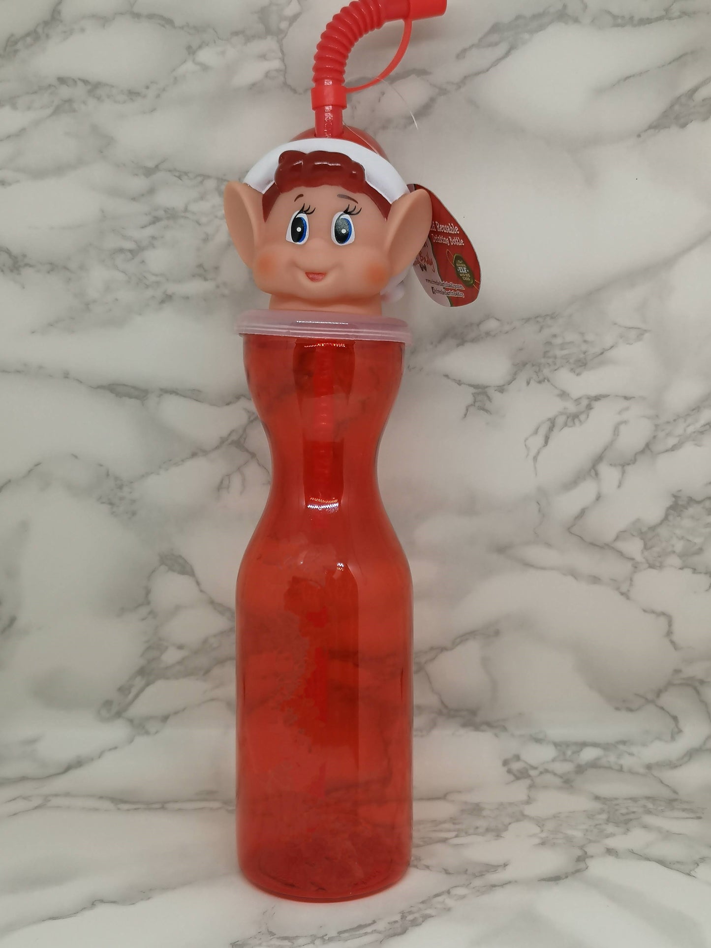 Elf drinks bottle