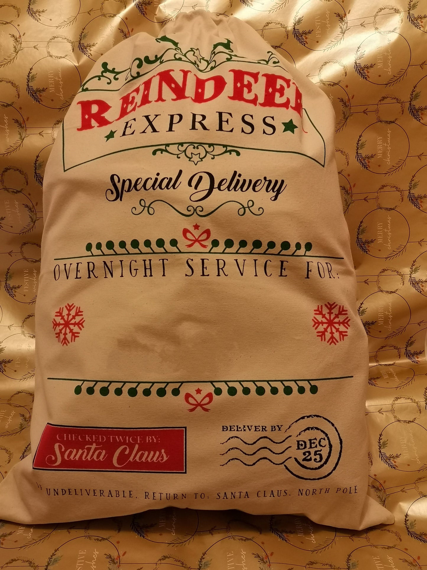 Reindeer express sack