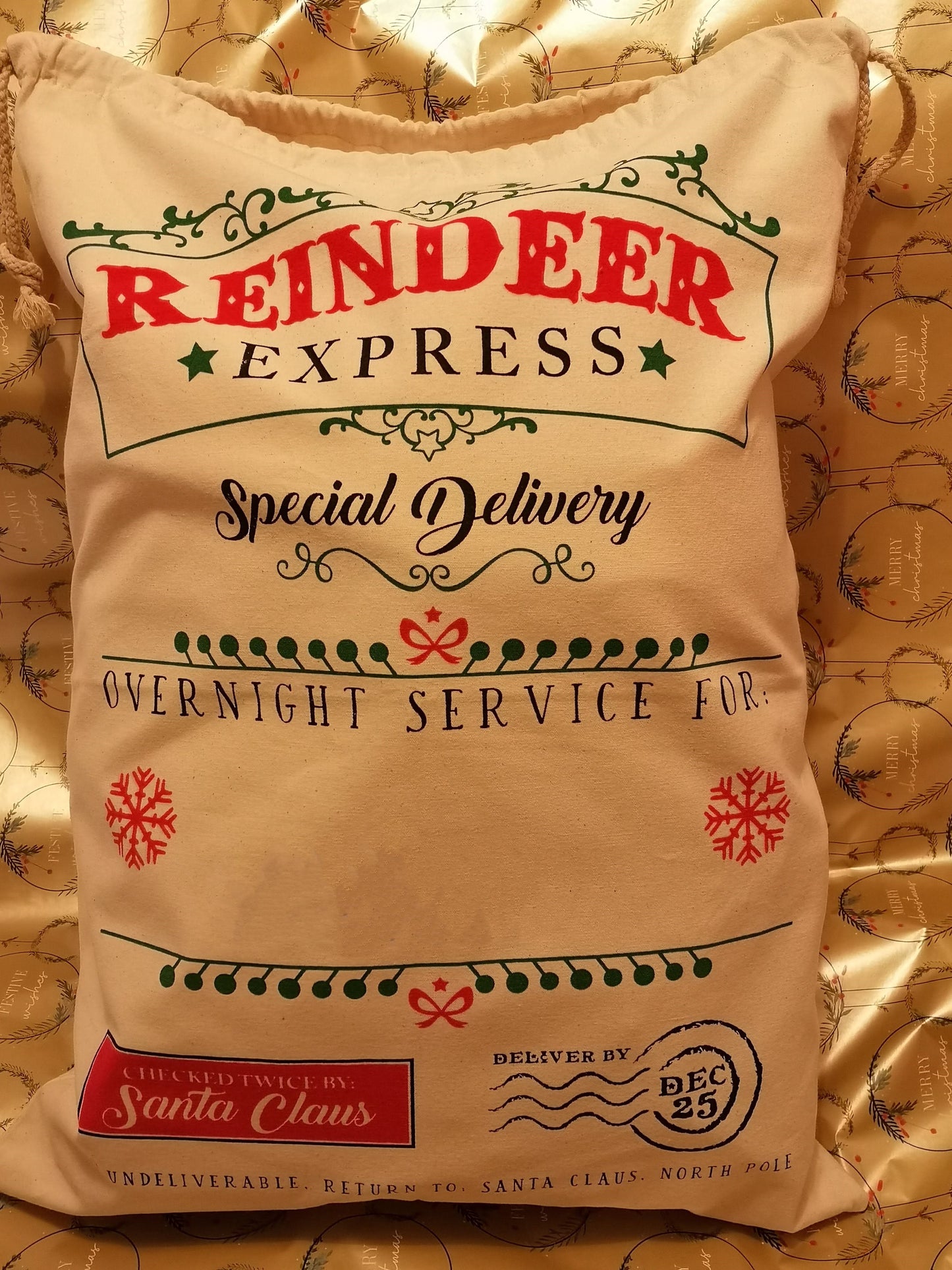 Reindeer express sack