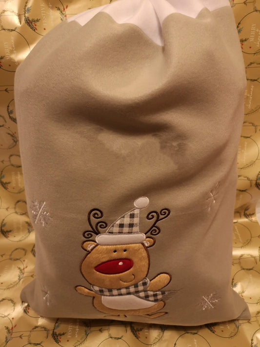 Reindeer Christmas Sack