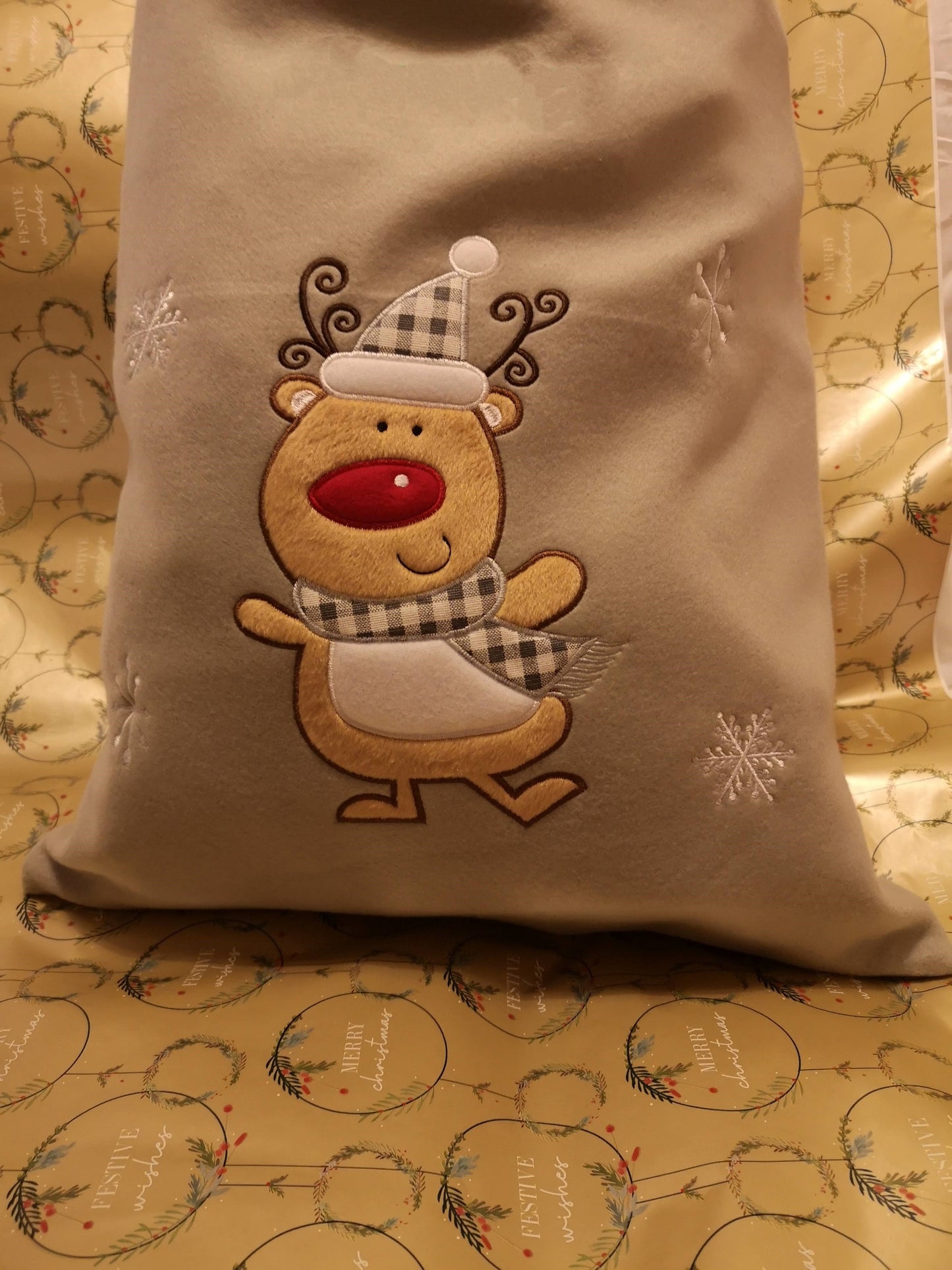 Reindeer Christmas Sack