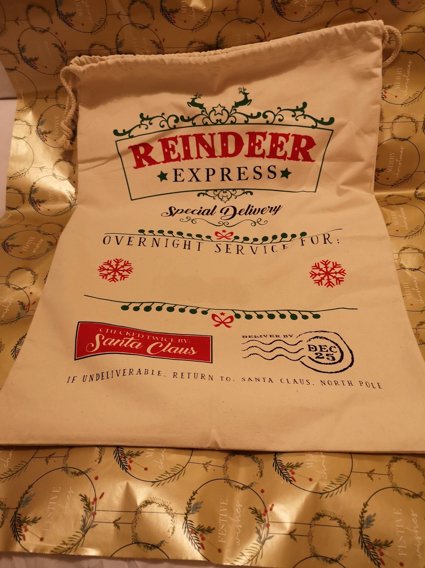 Reindeer express sack